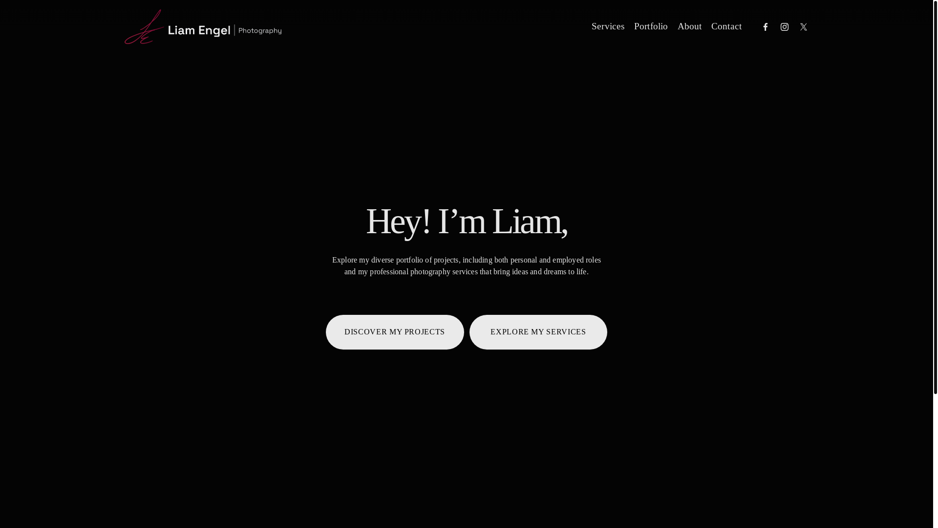 website screenshot of https://liamengel.com.au/