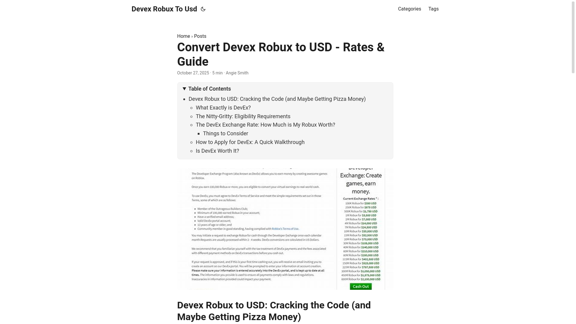 website screenshot of https://devex-robux-to-usd.pages.dev/