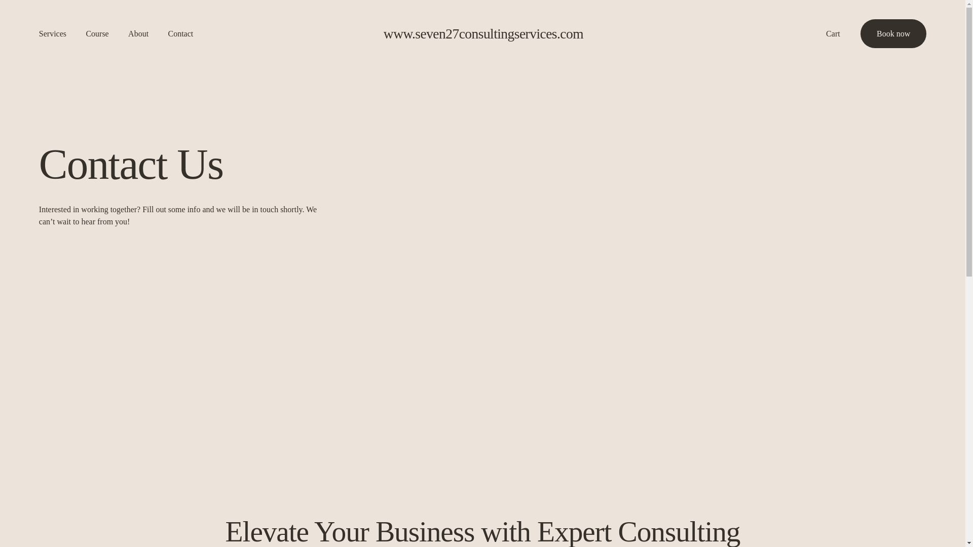 website screenshot of https://seven27consulting.com/