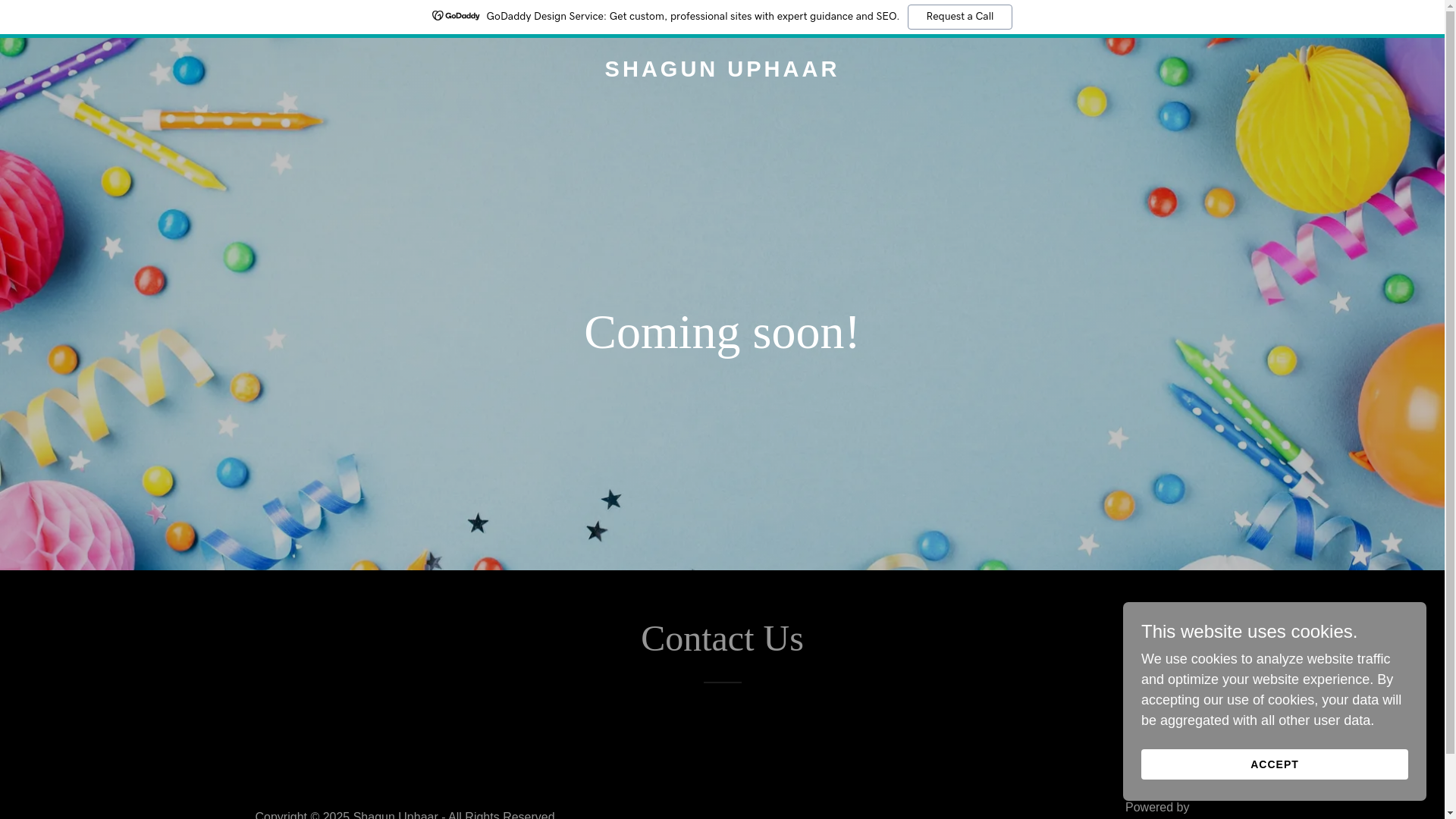 website screenshot of https://shagunuphaar.com/