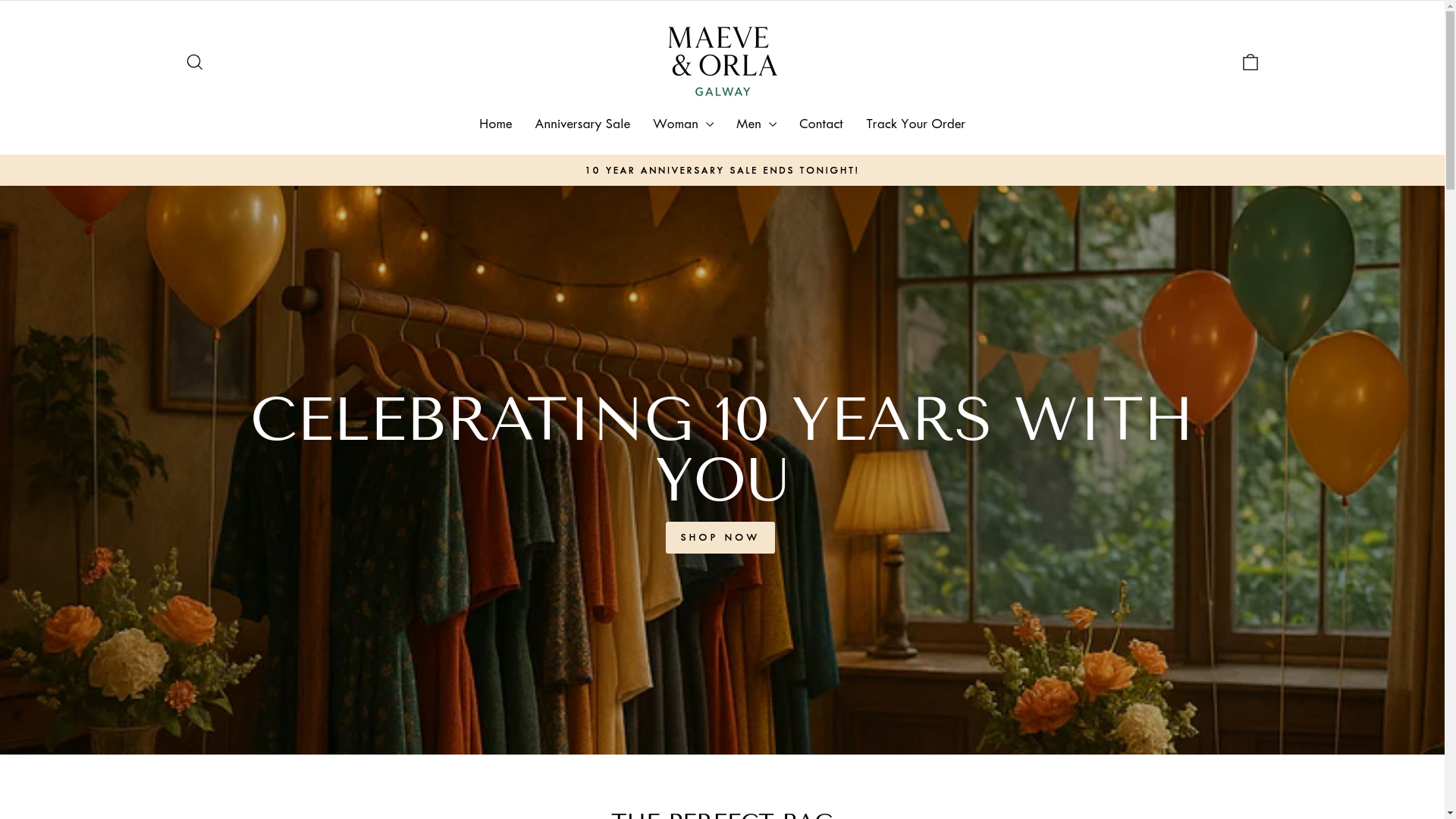 website screenshot of https://maeveandorla.com/