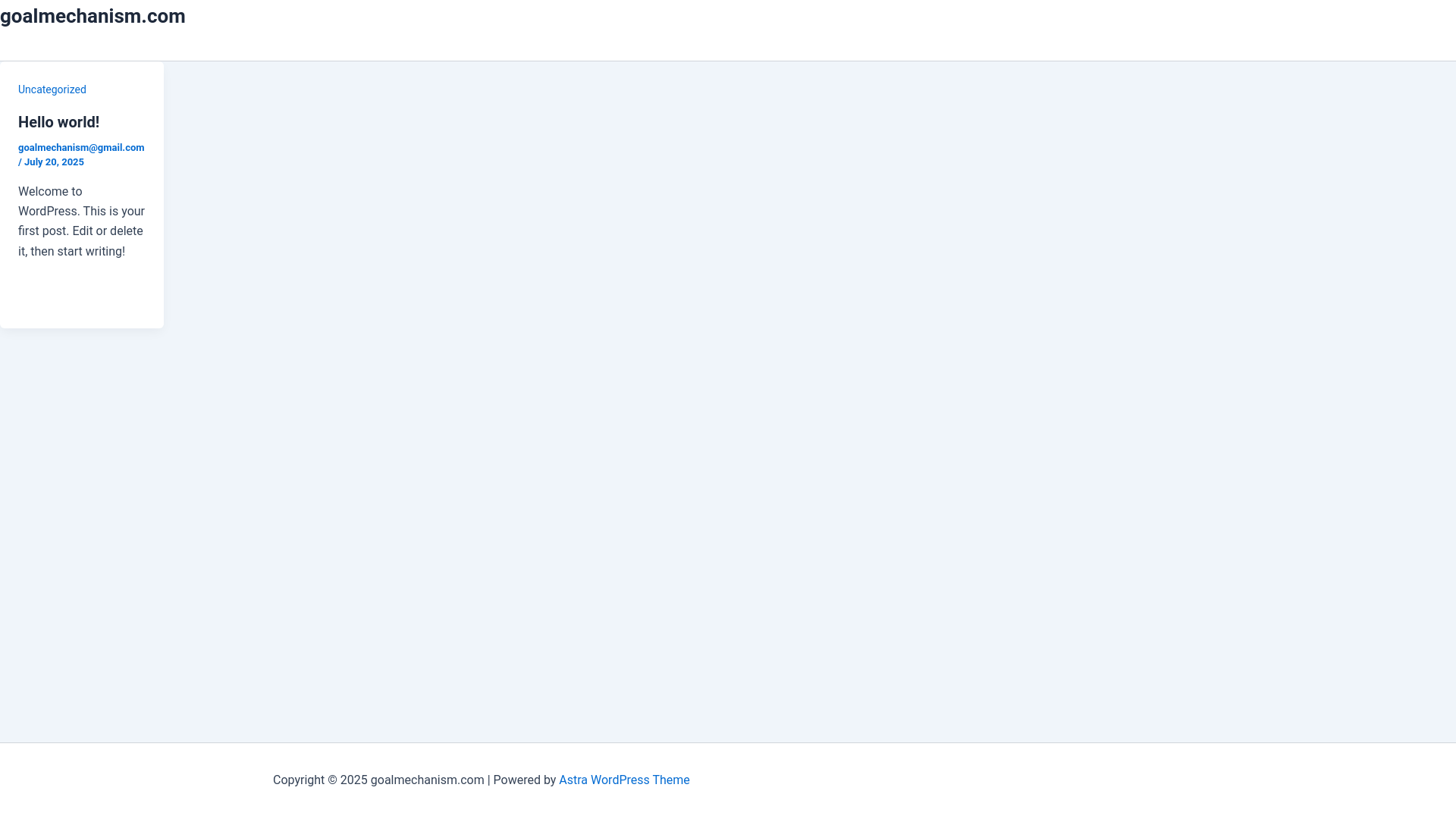 website screenshot of https://goalmechanism.com/