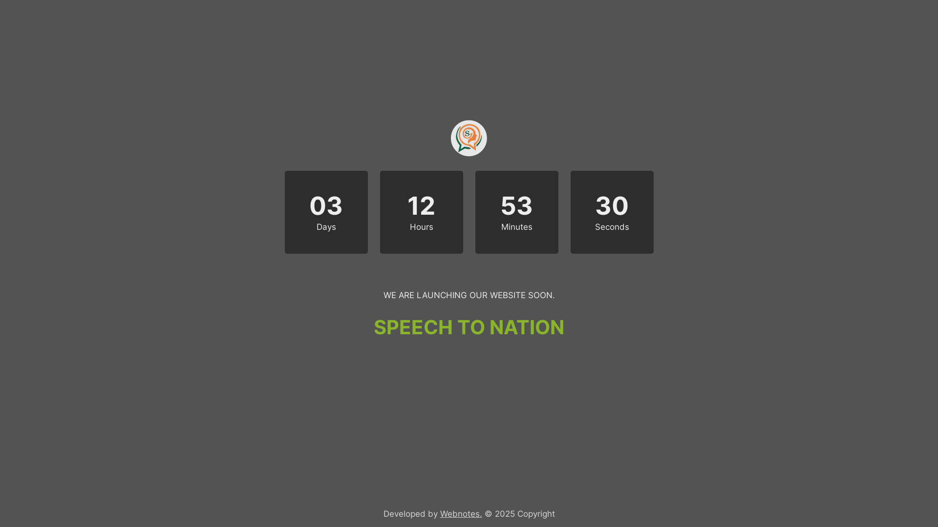 website screenshot of https://speechtonation.com.ng/
