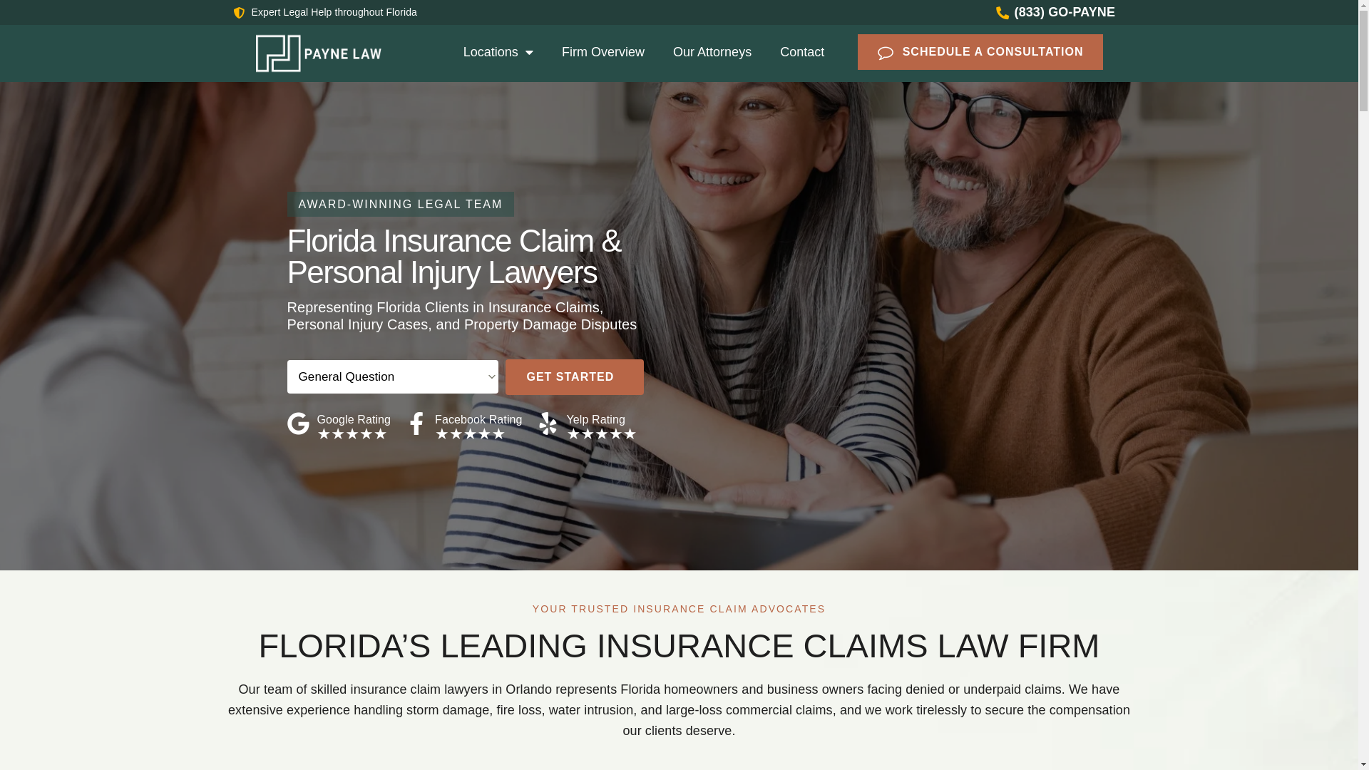 website screenshot of https://insurancepayne.com/