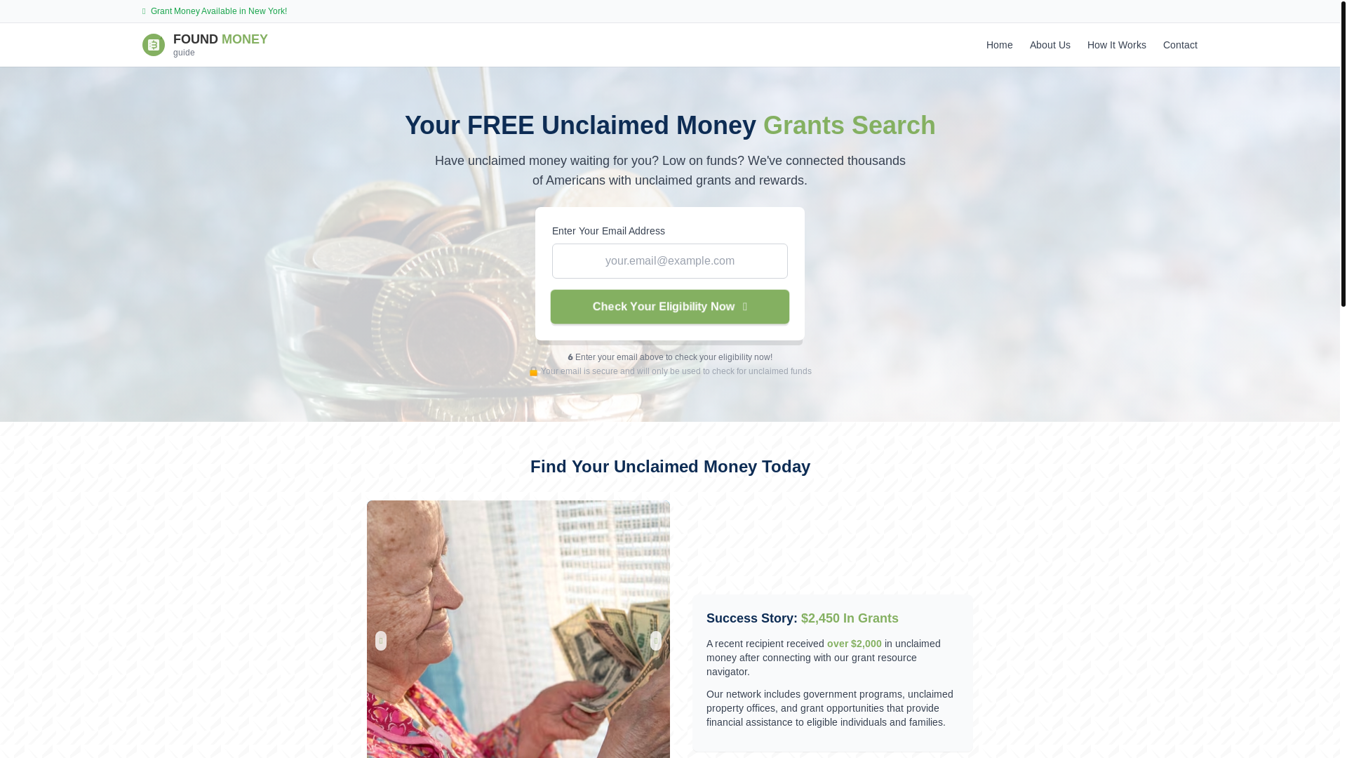 website screenshot of https://govfundslookup.us/