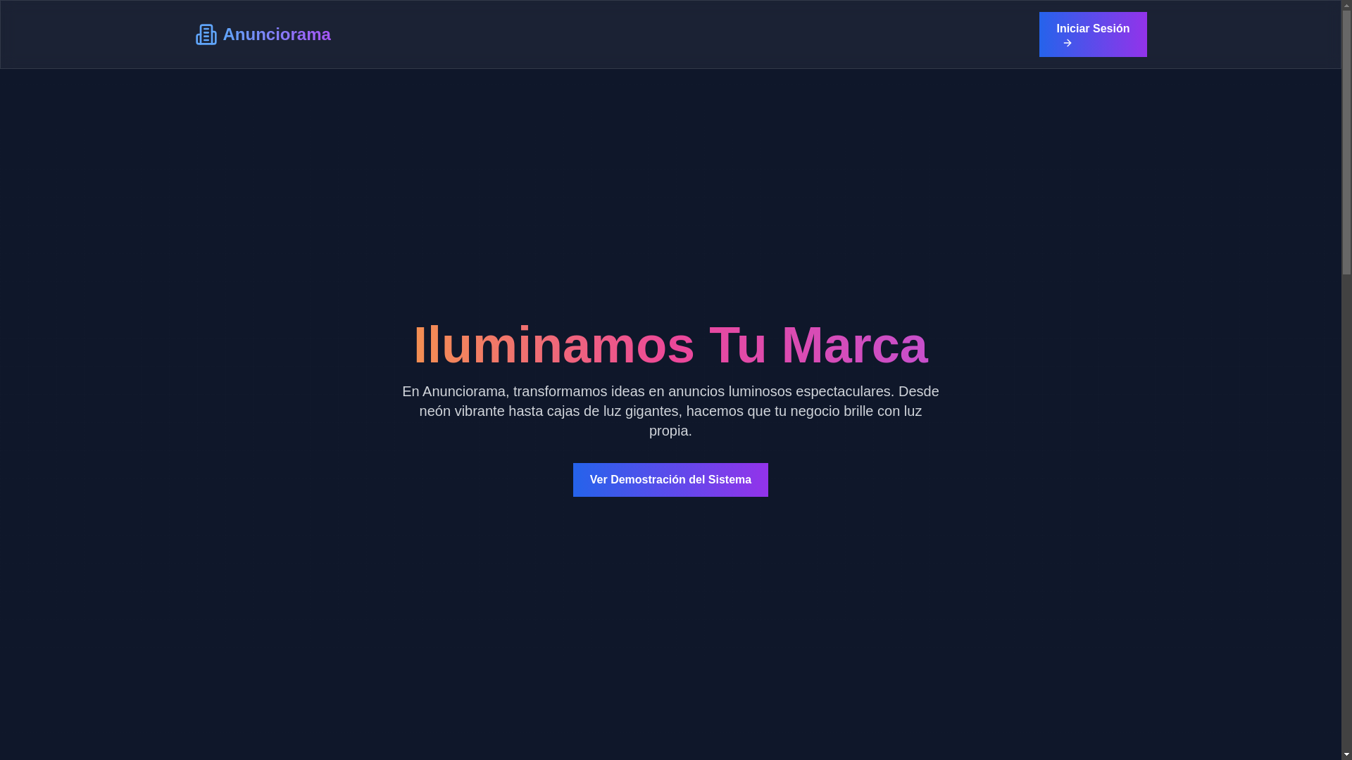 website screenshot of https://anuncioramamx.com/