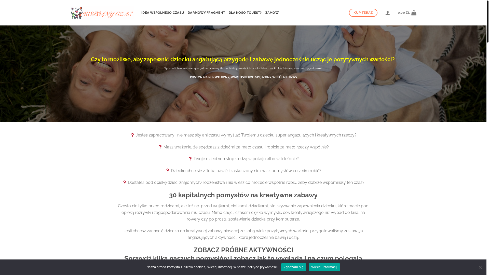 website screenshot of https://projektwspolnyczas.pl/