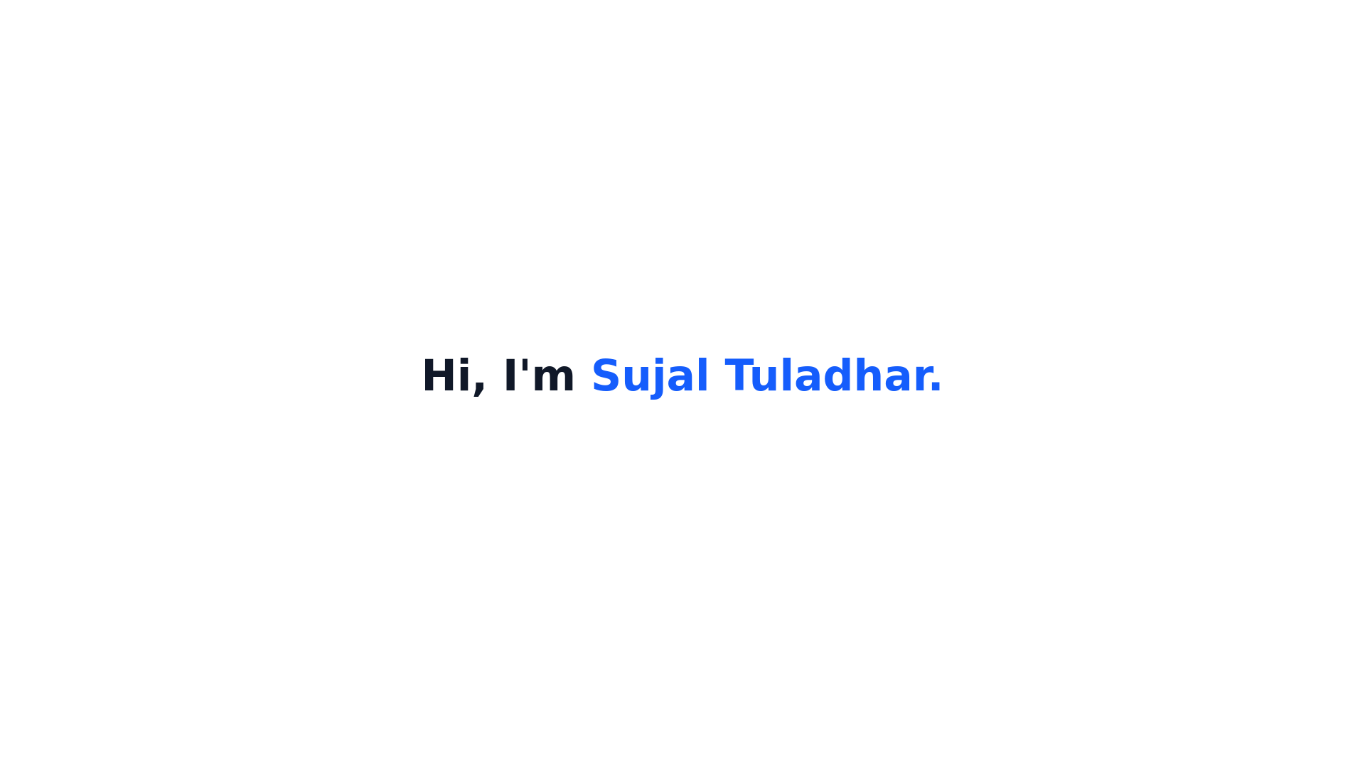 website screenshot of https://sujaltuladhar.com/