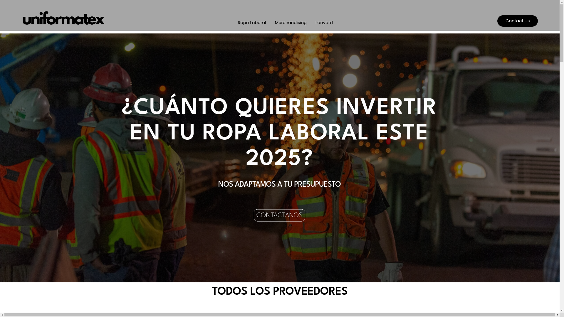 website screenshot of https://prouniformatex.com/