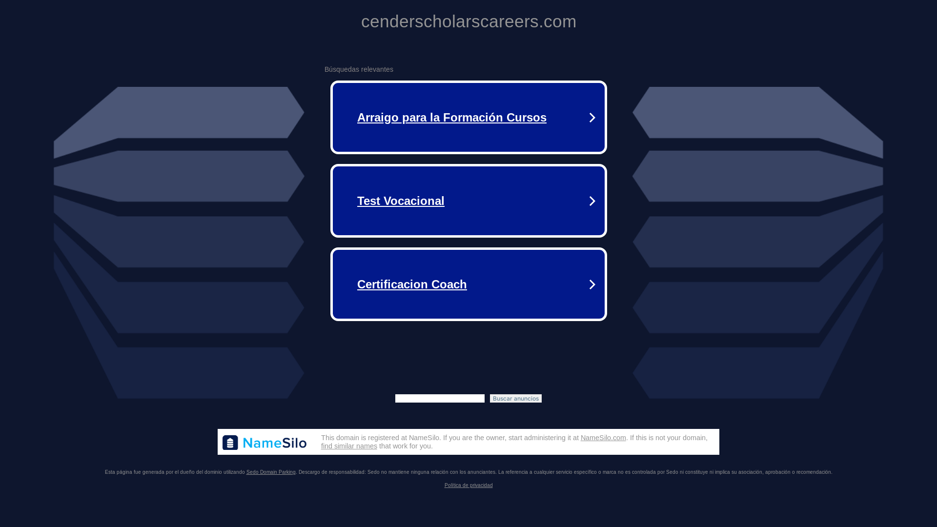 website screenshot of https://cenderscholarscareers.com/