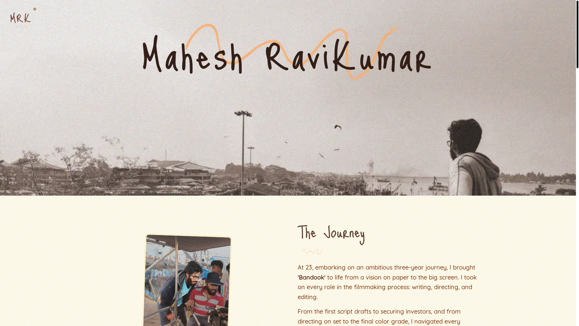 website screenshot of https://maheshravikumar.online/