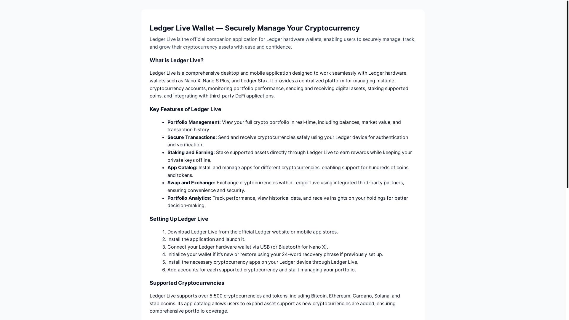 website screenshot of https://ledgrlive-wallet.pages.dev/