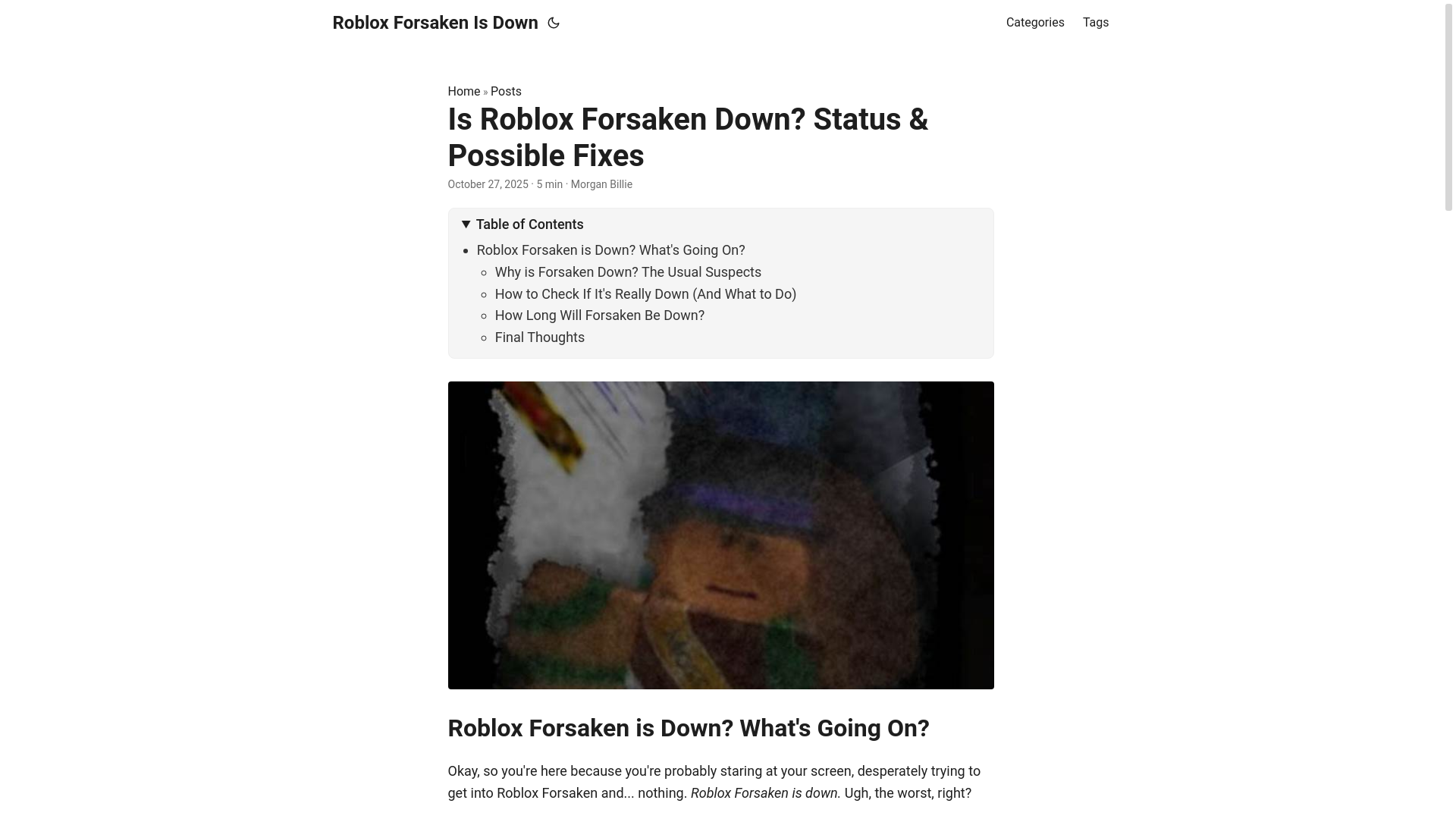 website screenshot of https://roblox-forsaken-is-down.pages.dev/