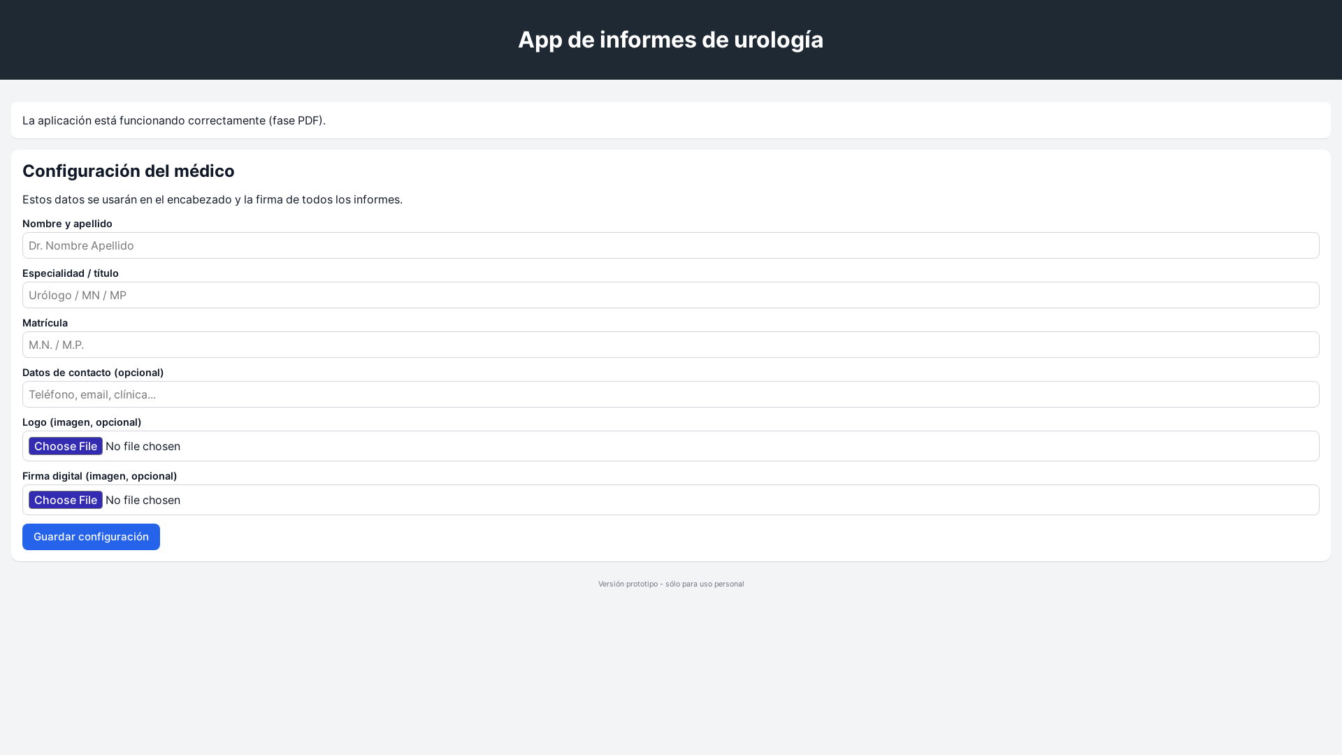 website screenshot of https://urologia-informes.pages.dev/