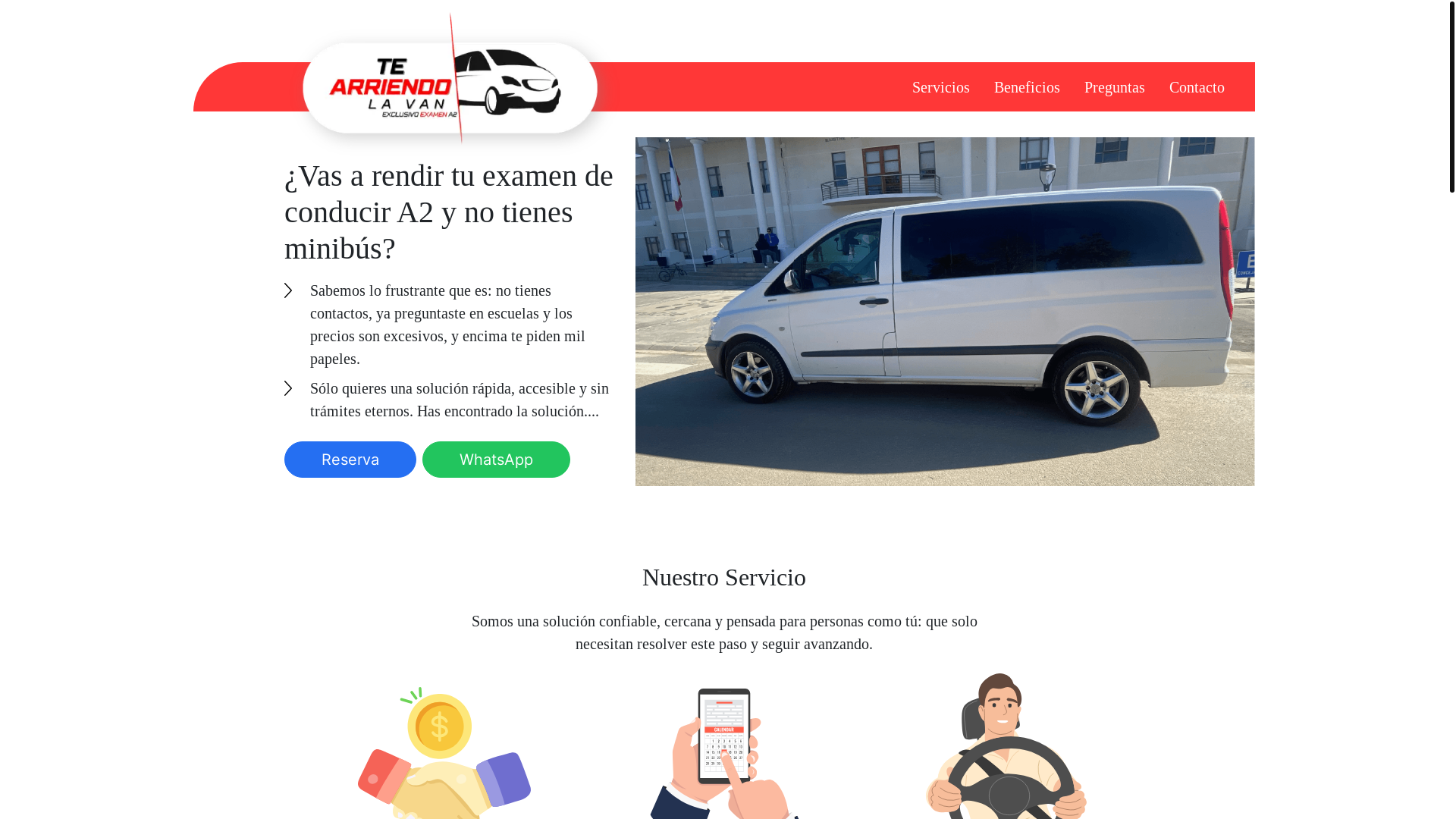 website screenshot of https://tearriendolavan.cl/