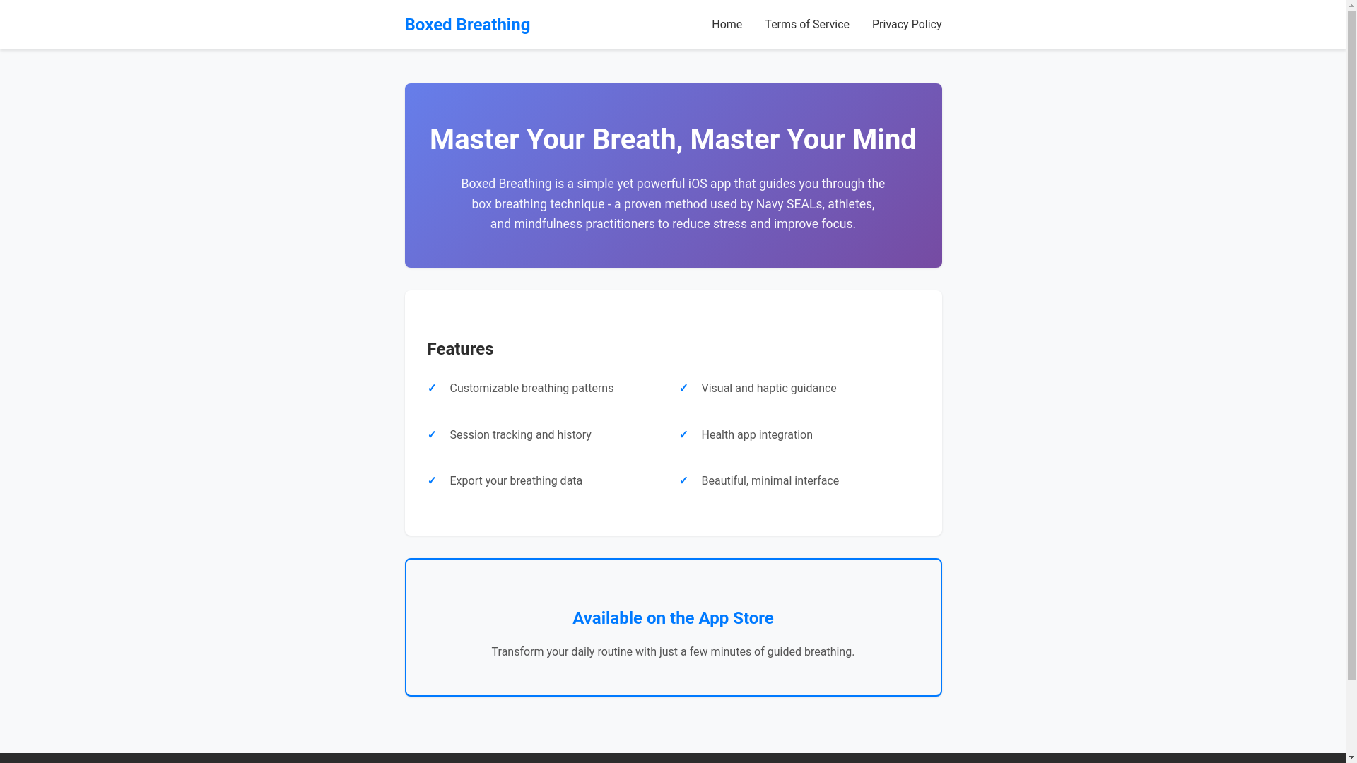 website screenshot of https://boxed-breathing.pages.dev/