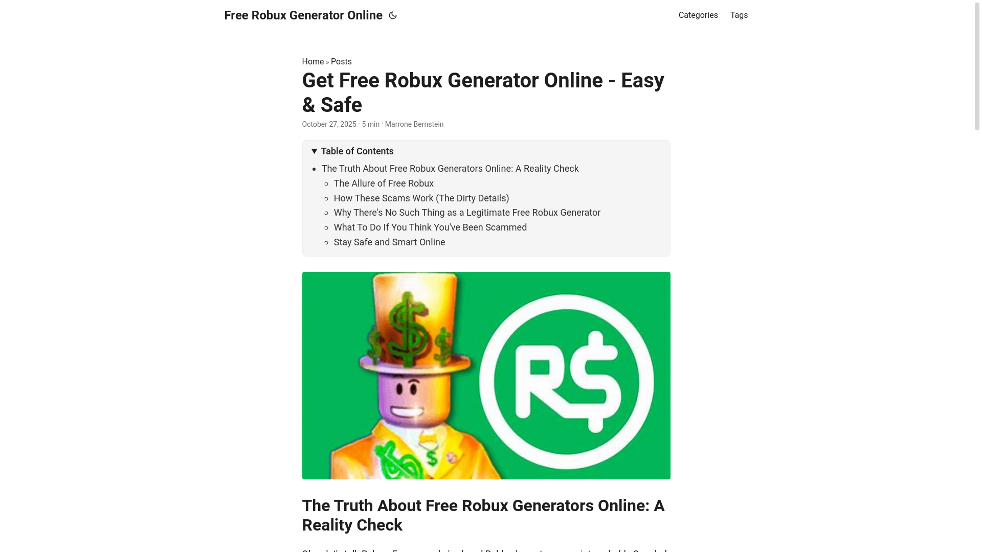 website screenshot of https://free-robux-generator-online.pages.dev/