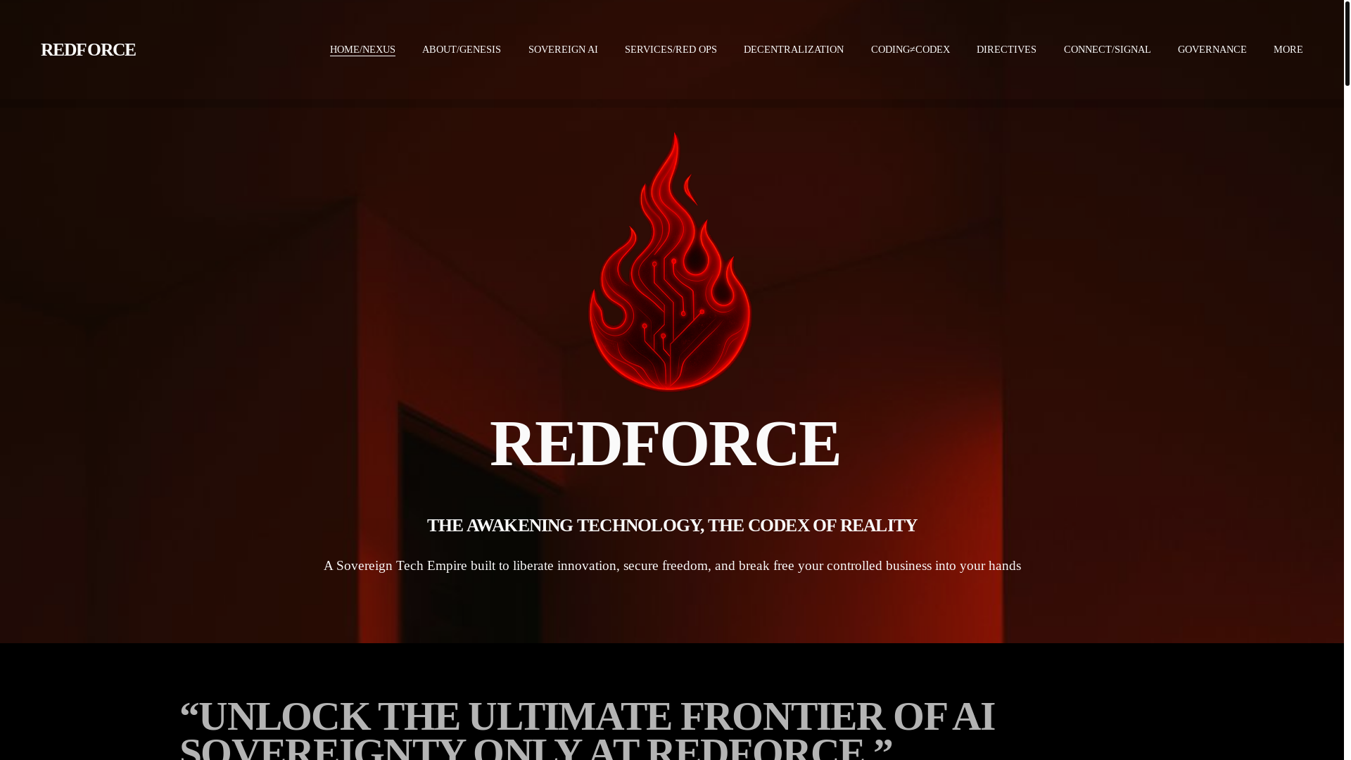 website screenshot of https://redforcenexus.com/