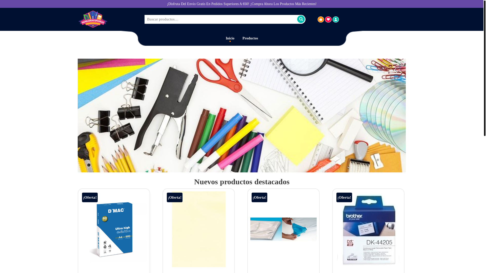 website screenshot of https://papeleriayoficinas.com/