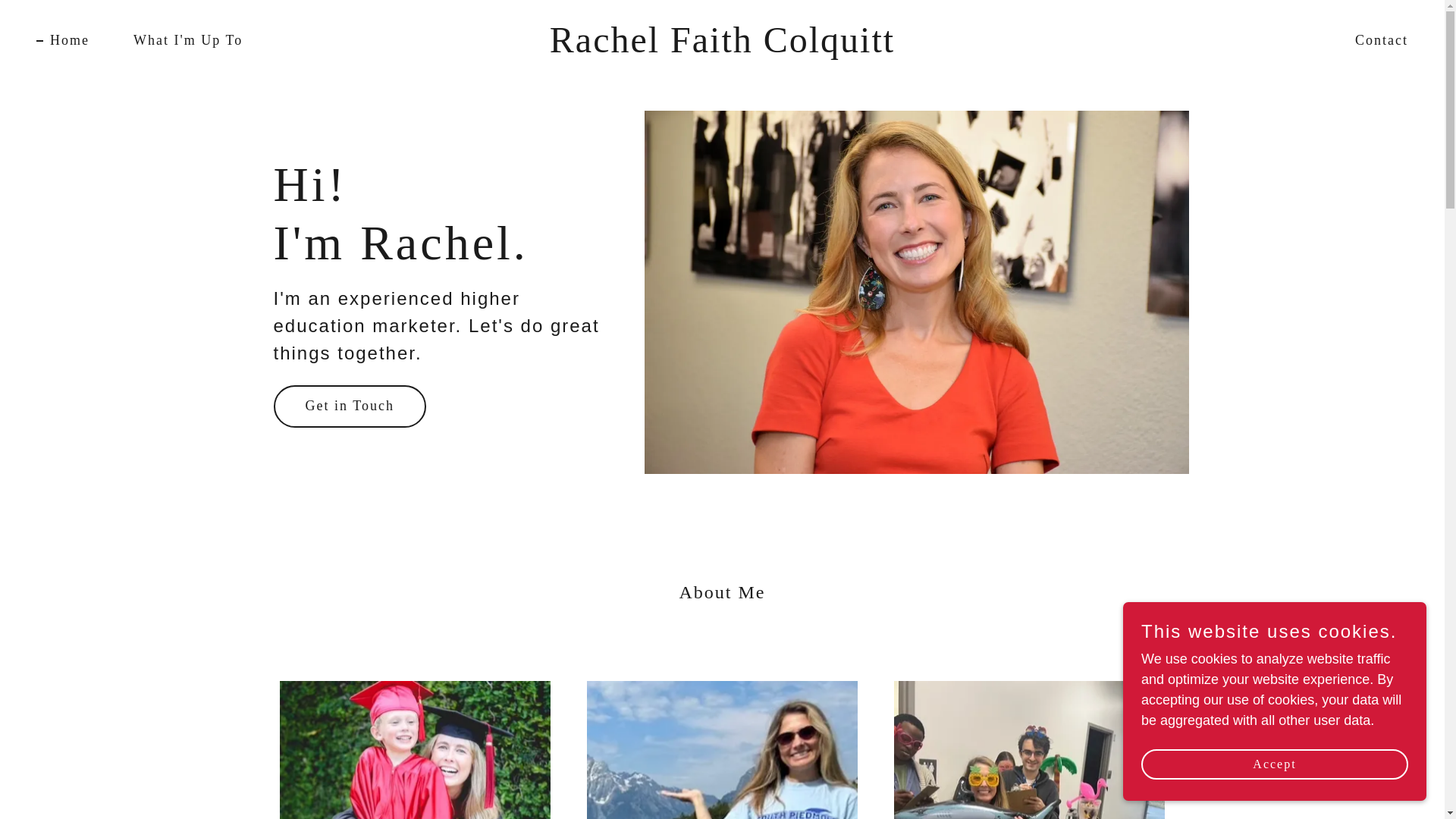 website screenshot of https://rachelfaithcolquitt.org/
