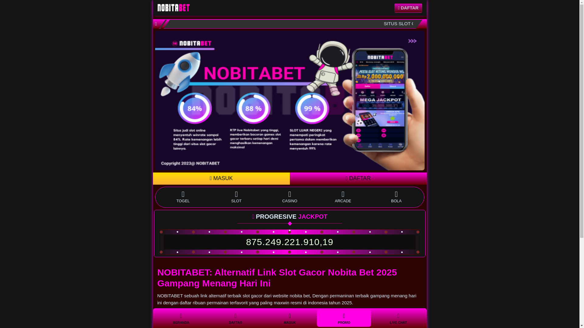 website screenshot of https://nobitabet-solusitangguh.pages.dev/