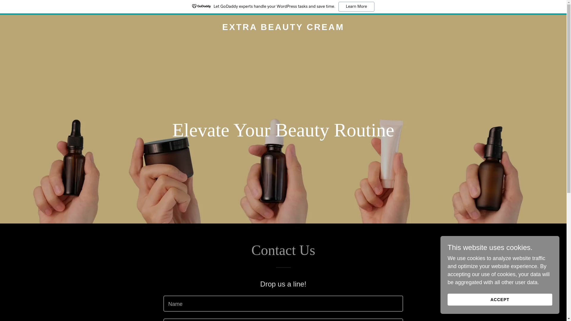website screenshot of https://extrabeautycream.com/