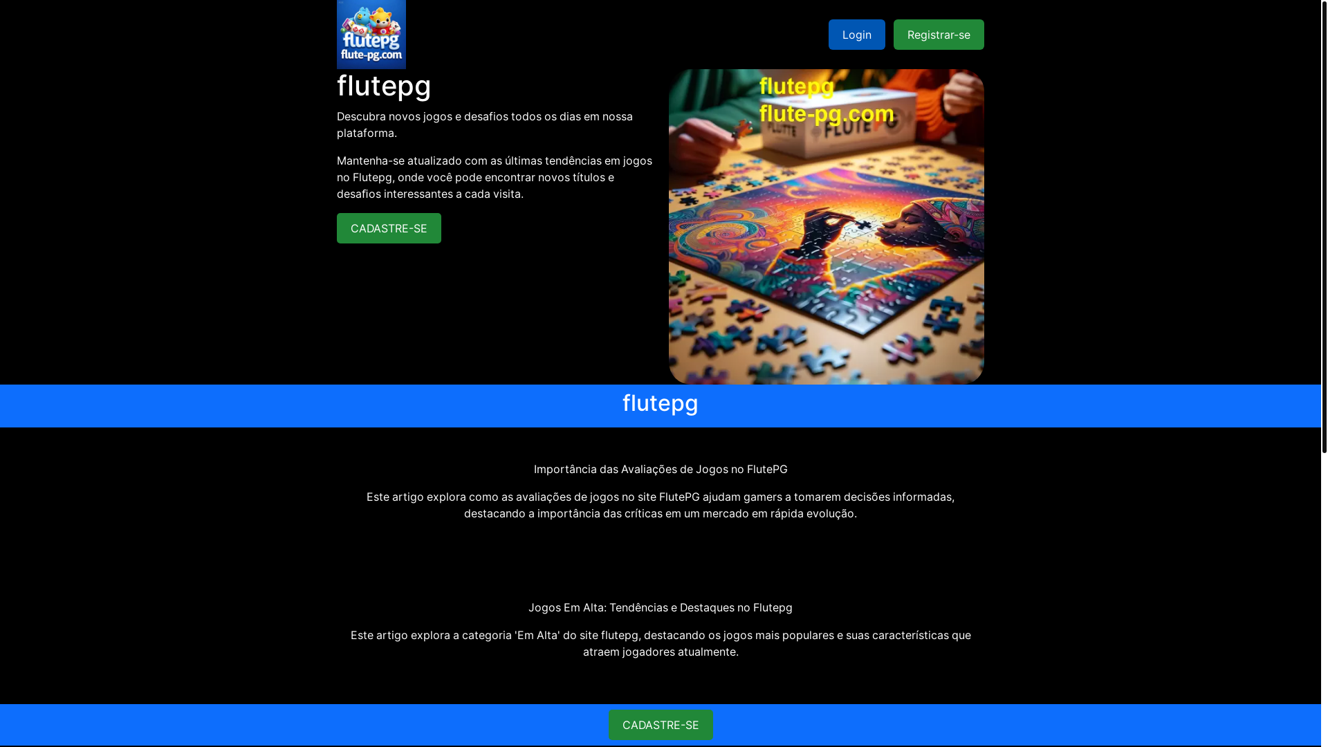 website screenshot of https://flute-pg.com/