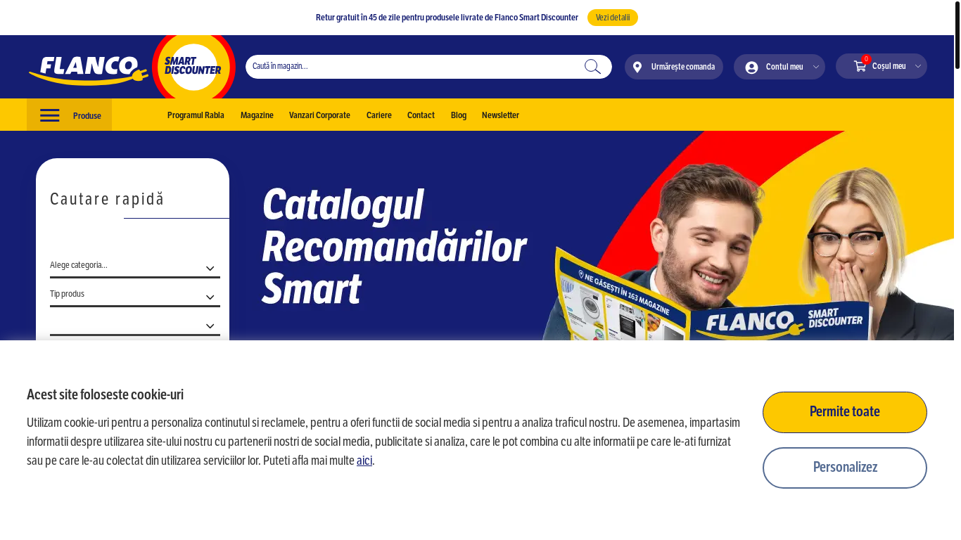 website screenshot of https://www.flanco.ro/