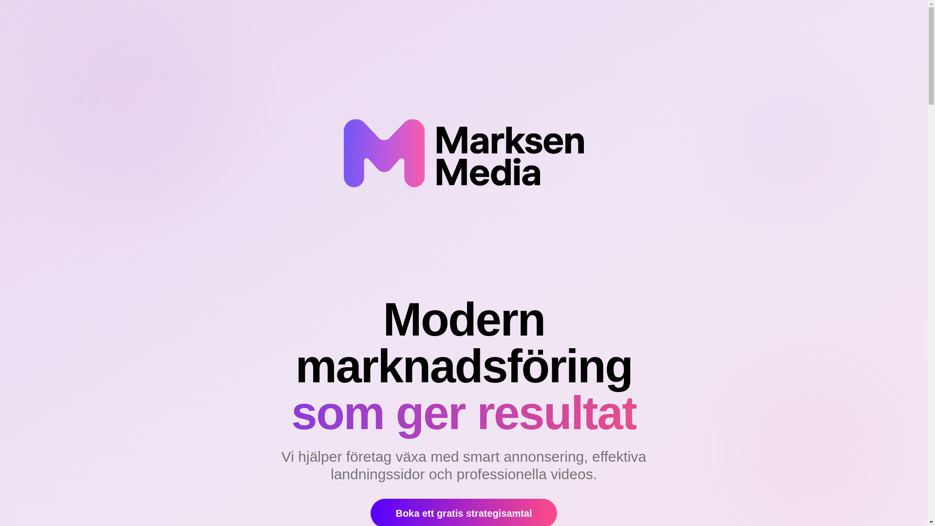website screenshot of https://marksenmediasolutions.com/