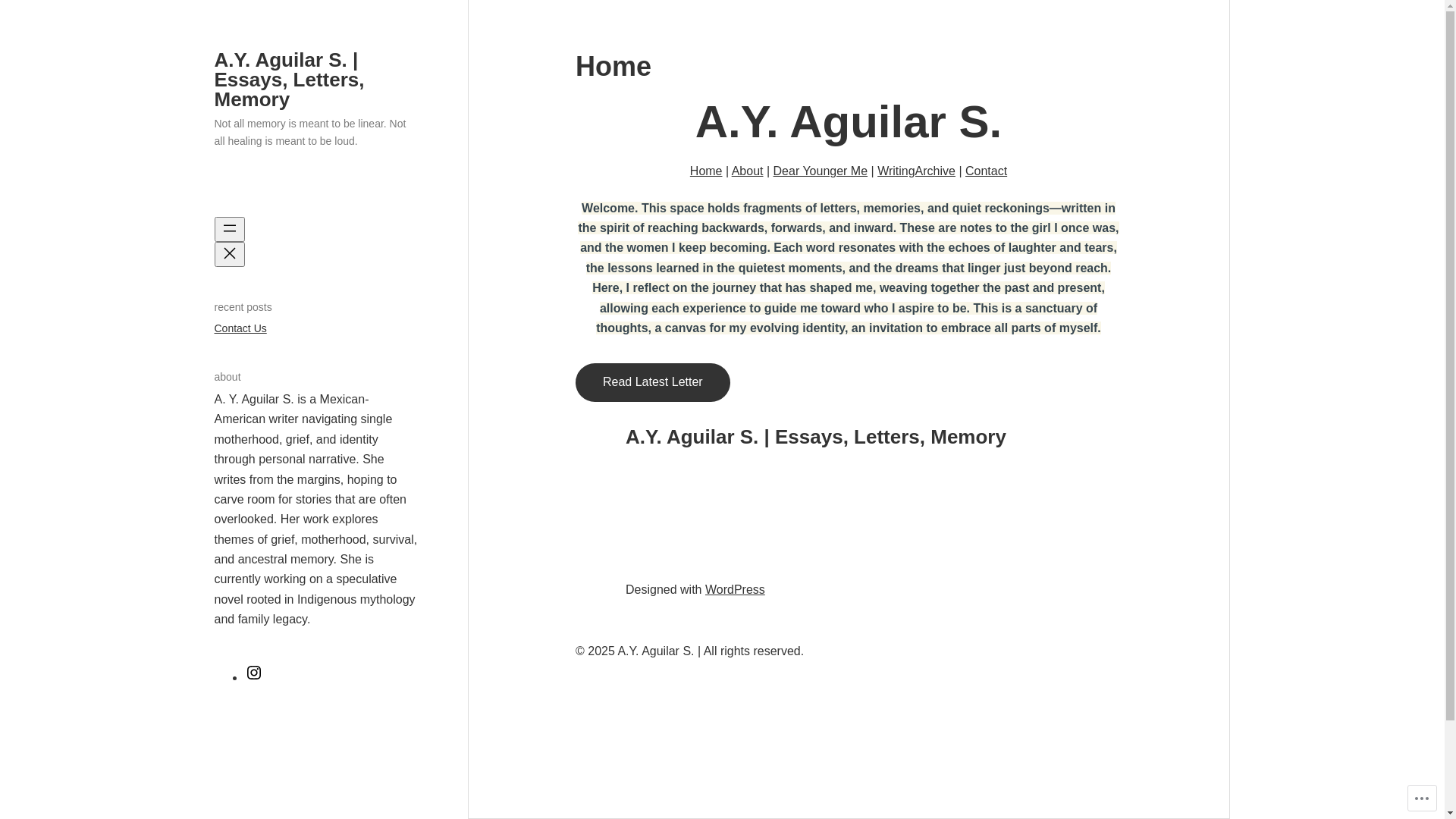 website screenshot of https://aaguilar.blog/