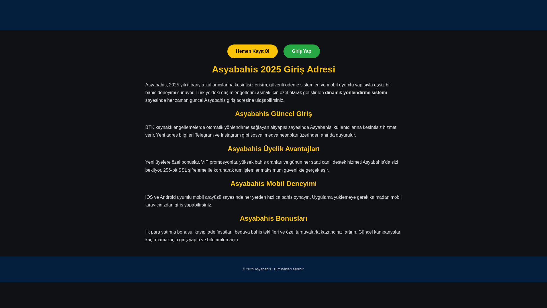 website screenshot of https://asyabahisdogrugiris.com/
