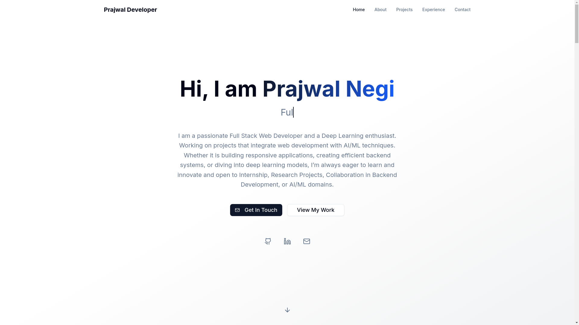 website screenshot of https://prajwalnegi.site/