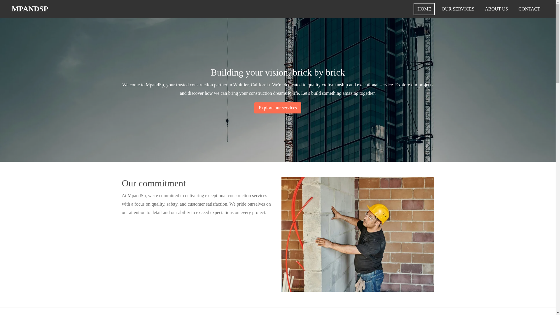 website screenshot of https://mpandsp.com/