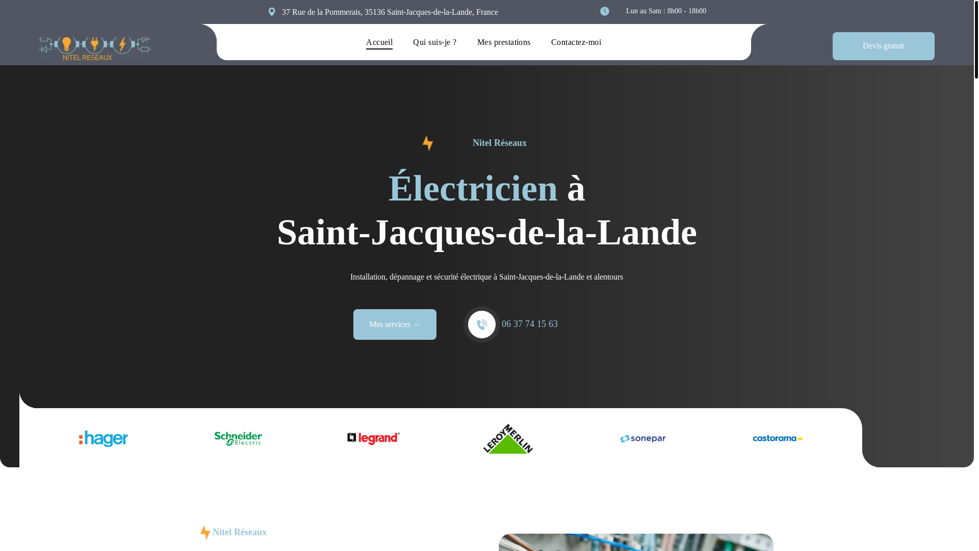 website screenshot of https://nitel-reseaux.fr/