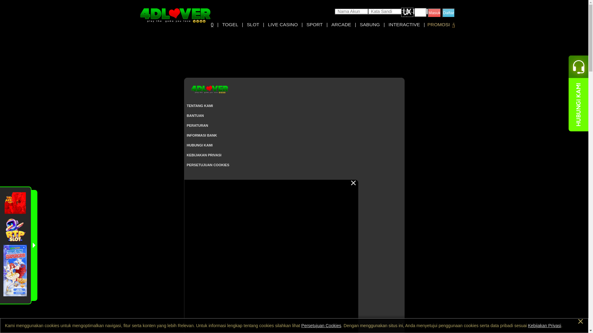 website screenshot of https://4dloverjp.lol/