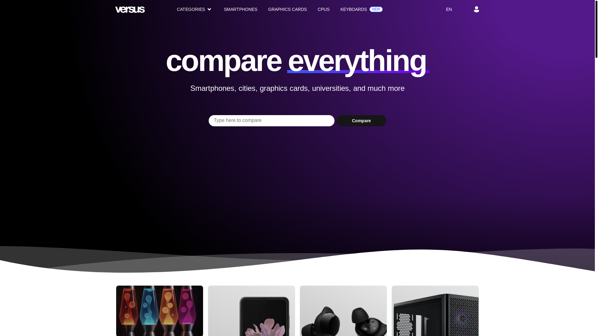 website screenshot of https://assets.versus.io/