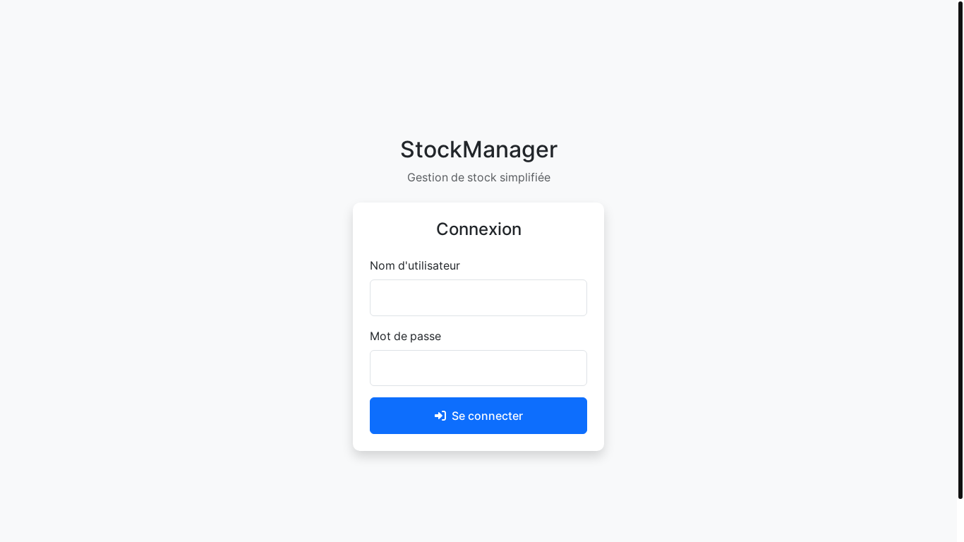 website screenshot of https://stock-manager.store/