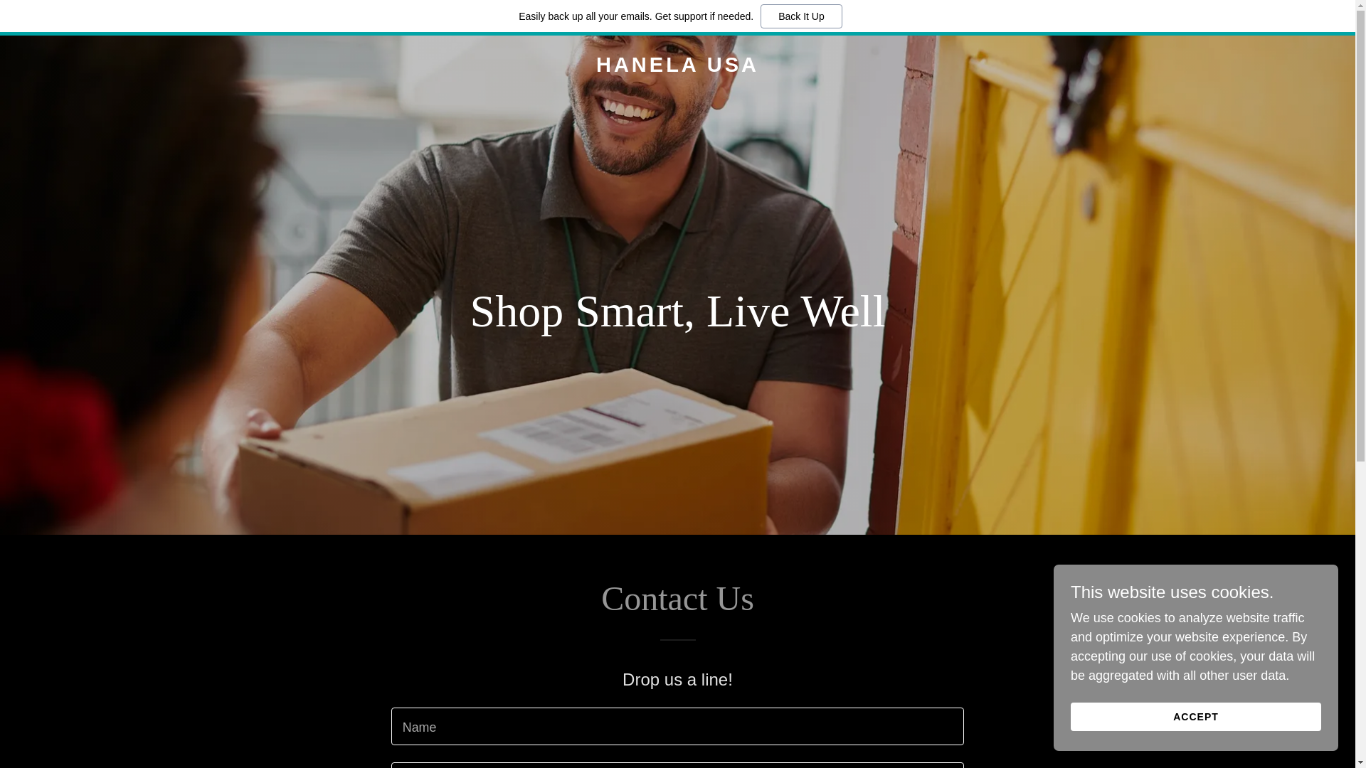 website screenshot of https://hanelausa.com/