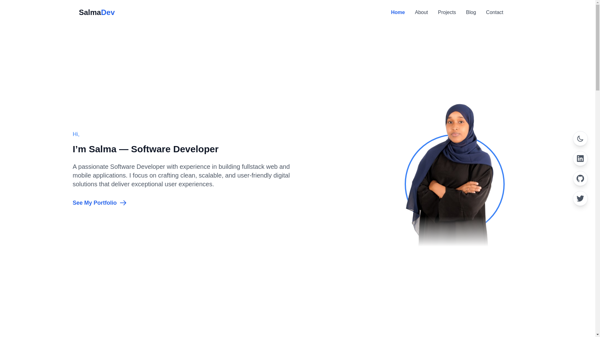 website screenshot of https://salmadhegacadde.com/