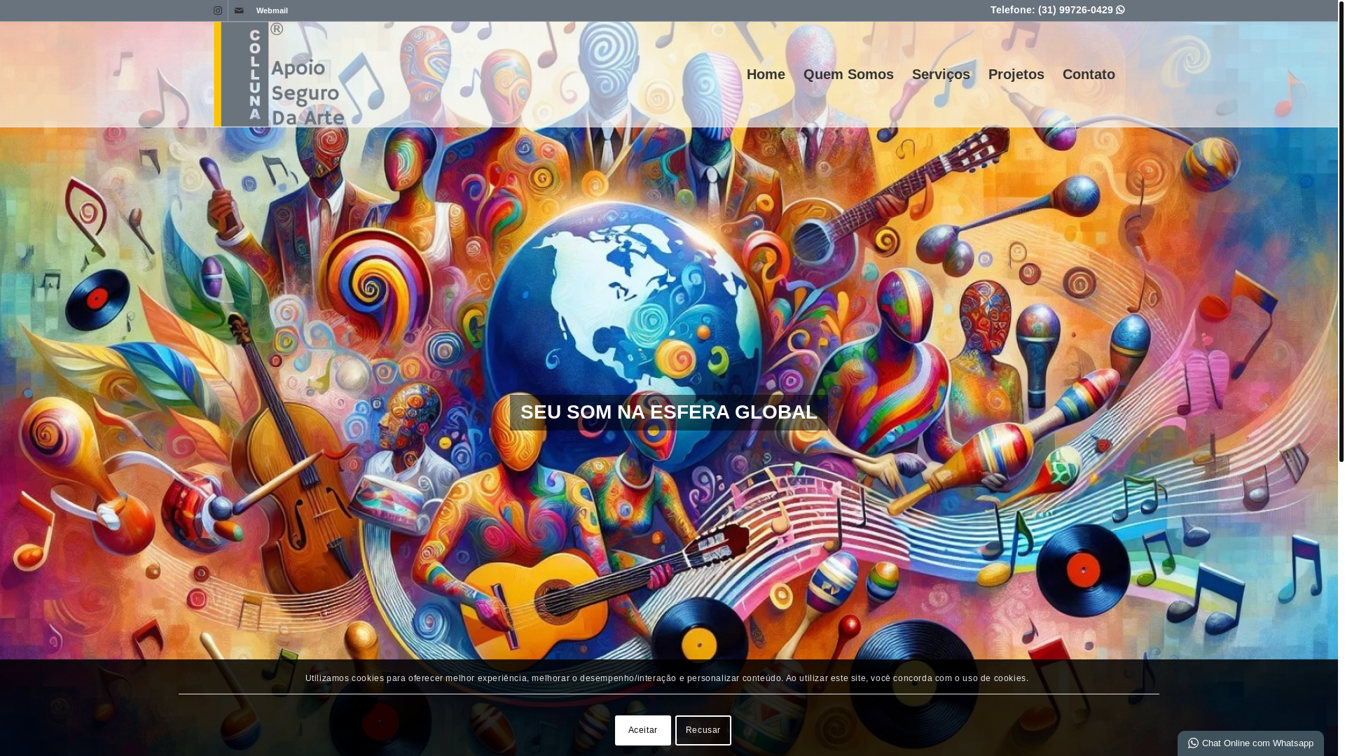 website screenshot of https://collunaarte.com.br/