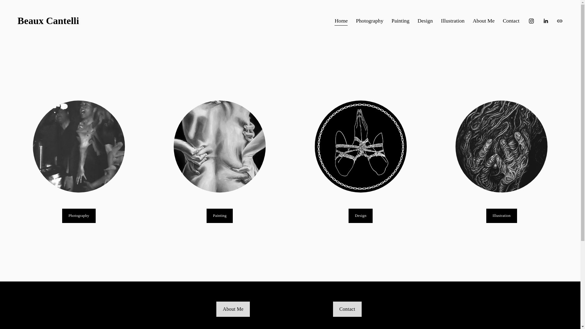 website screenshot of https://beauxcantelli.com/