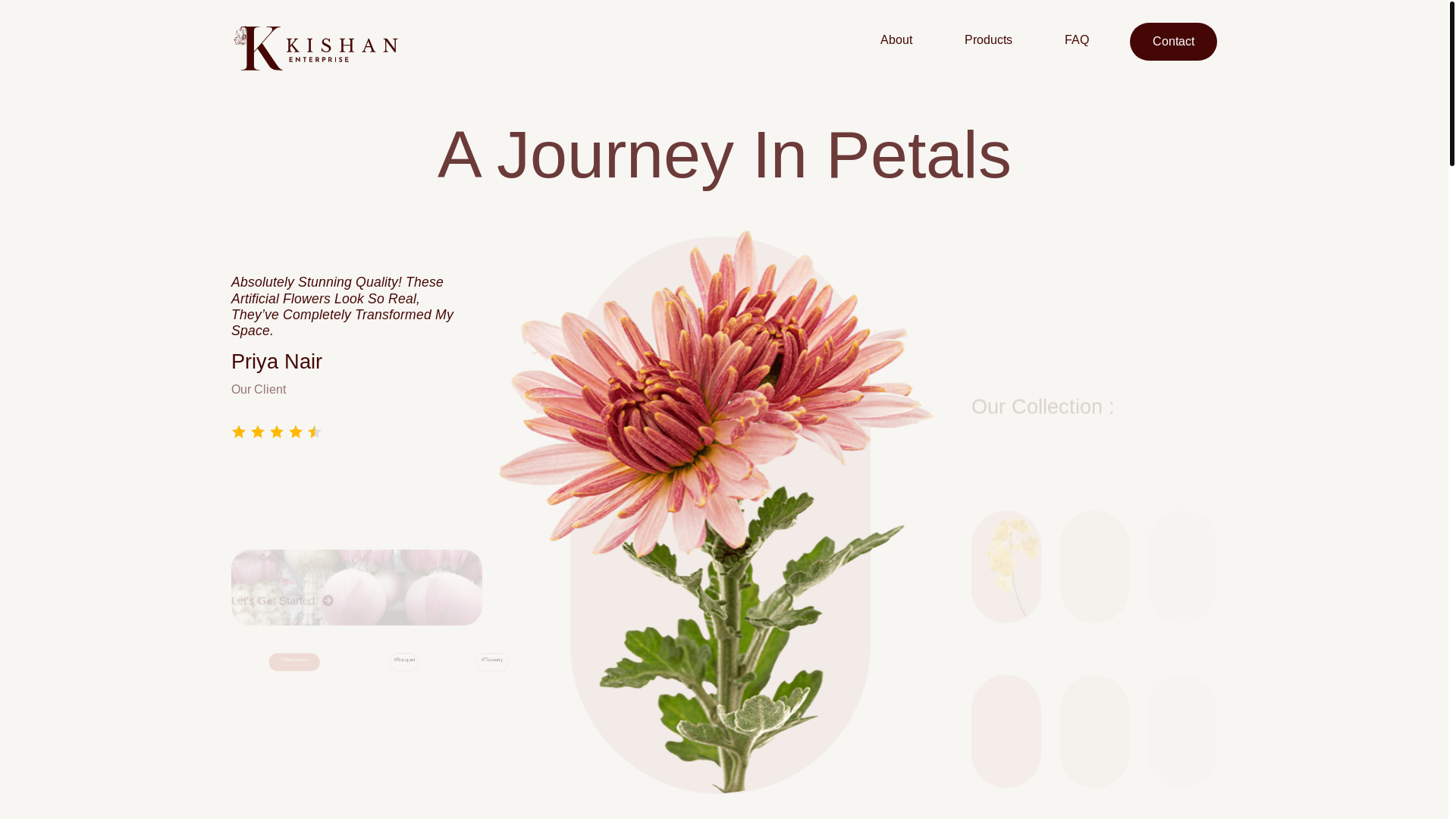 website screenshot of https://kishanenterprise.online/