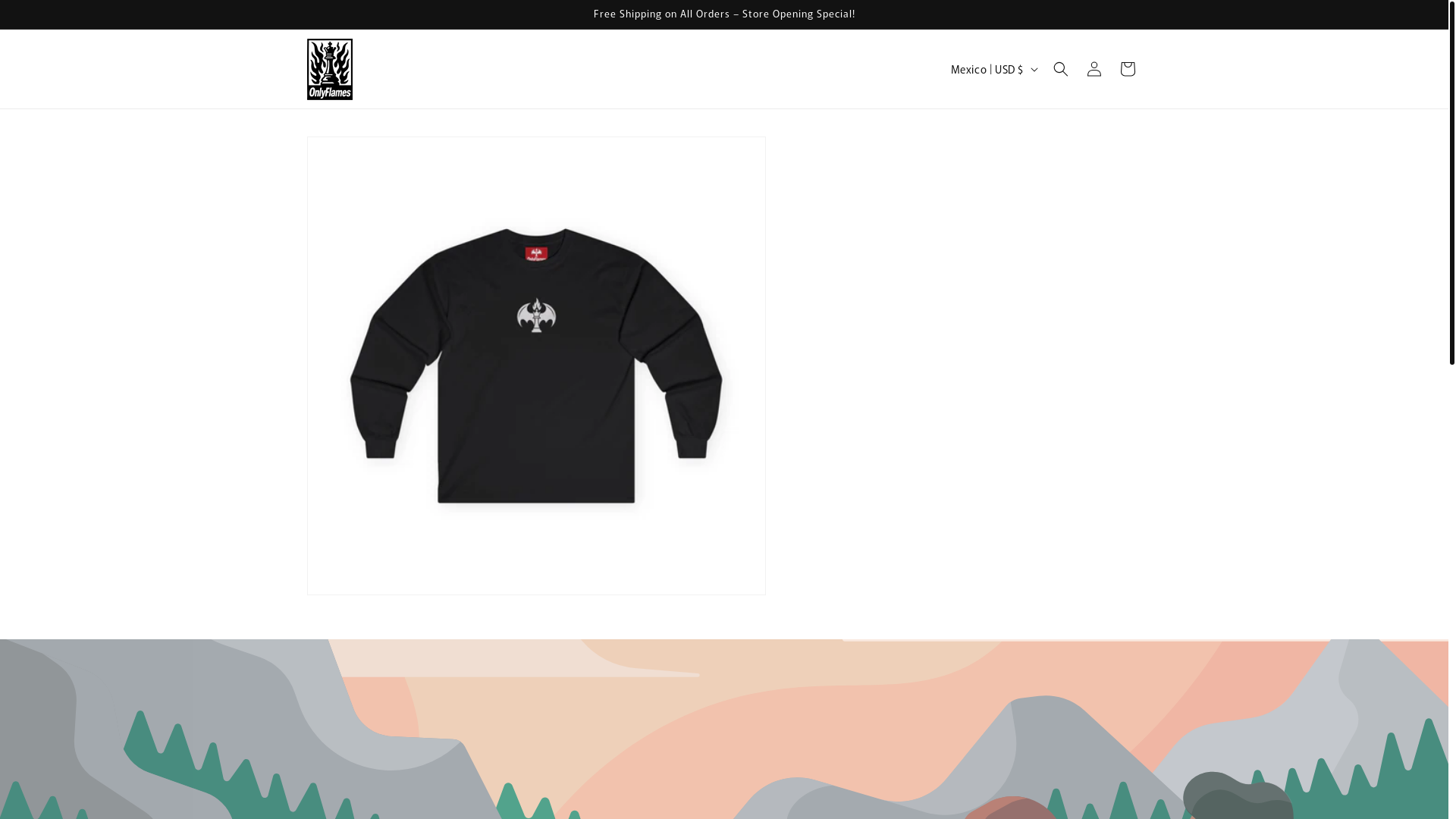 website screenshot of https://wearonlyflames.com/
