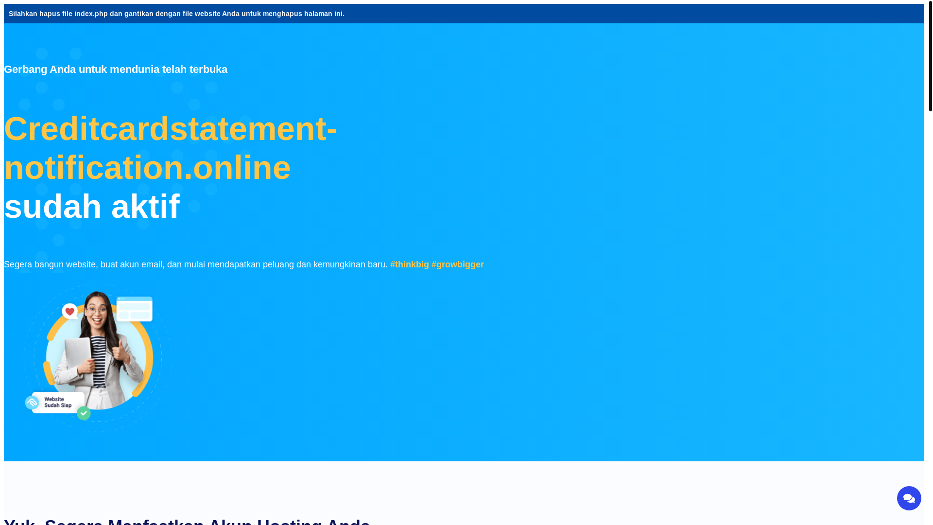 website screenshot of https://creditcardstatement-notification.online/