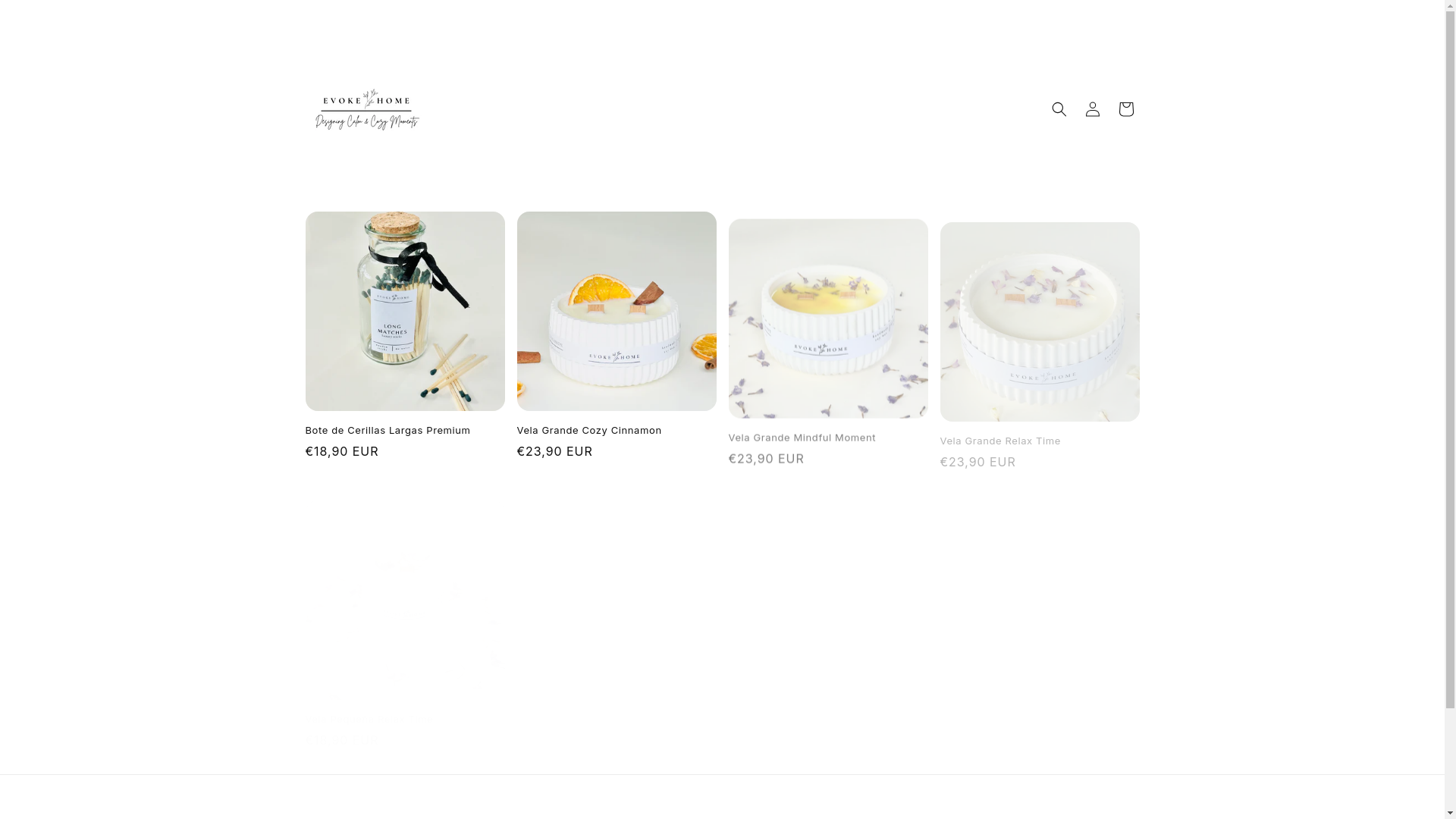 website screenshot of https://evokehomeshop.com/