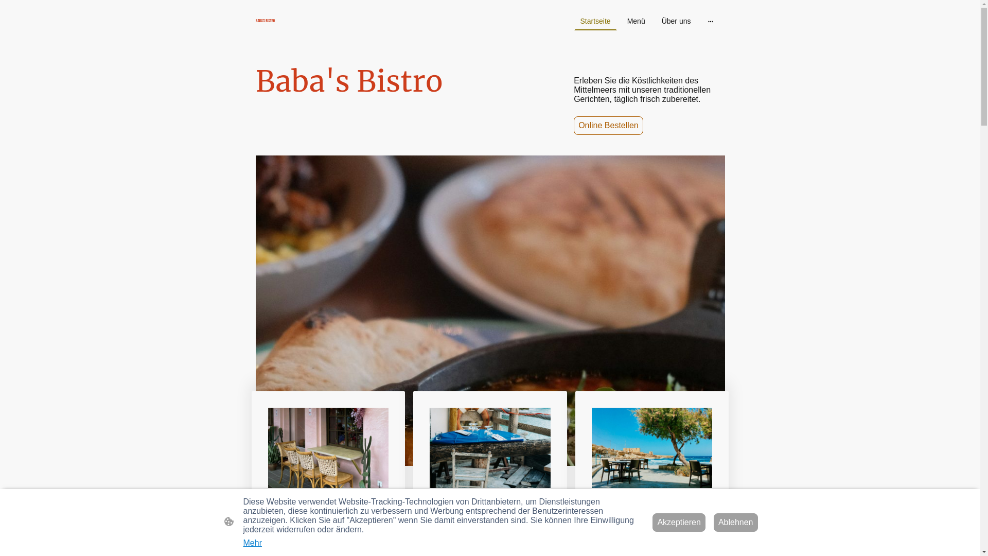 website screenshot of https://babasbistro.de/