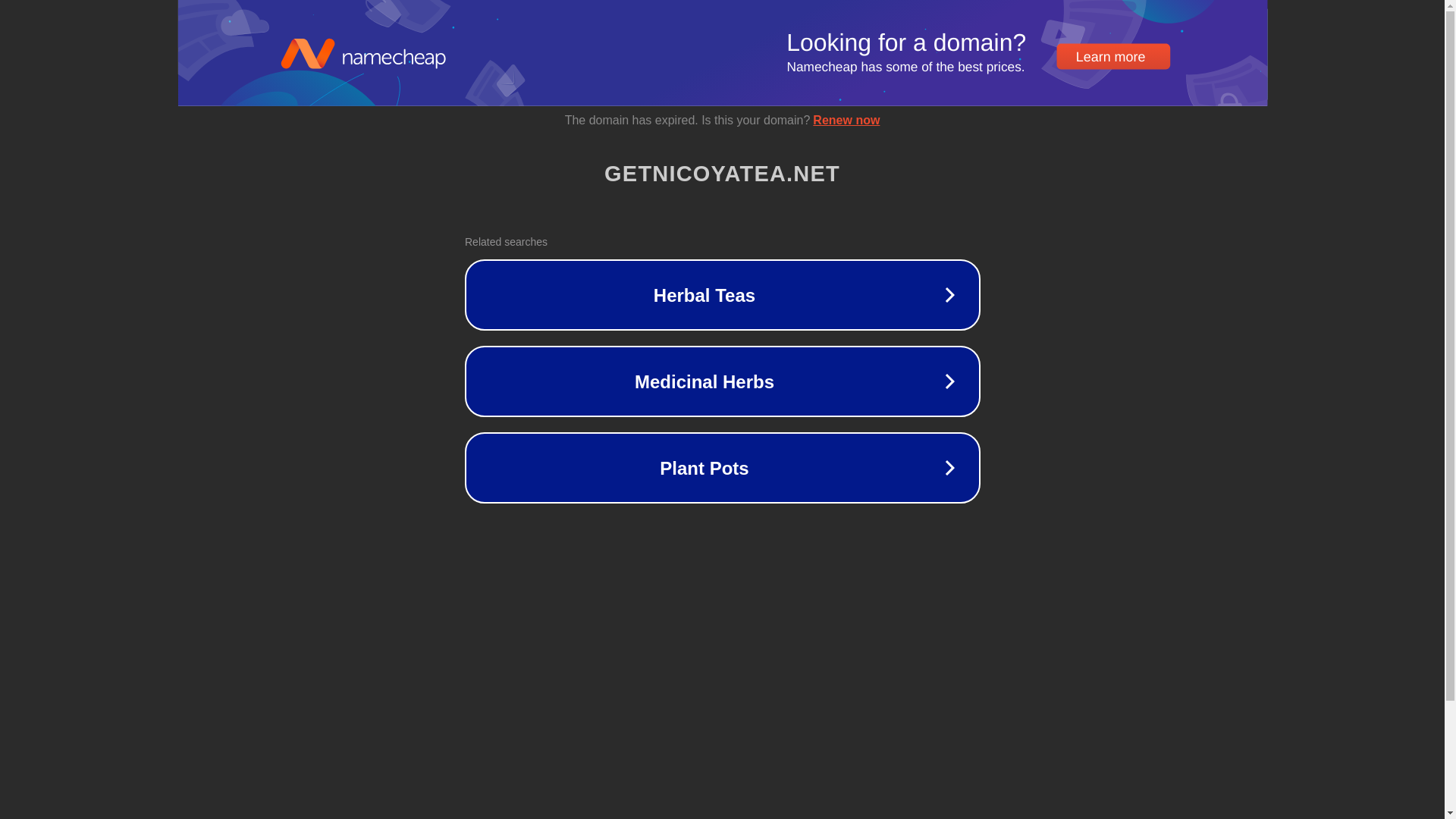website screenshot of https://getnicoyatea.net/