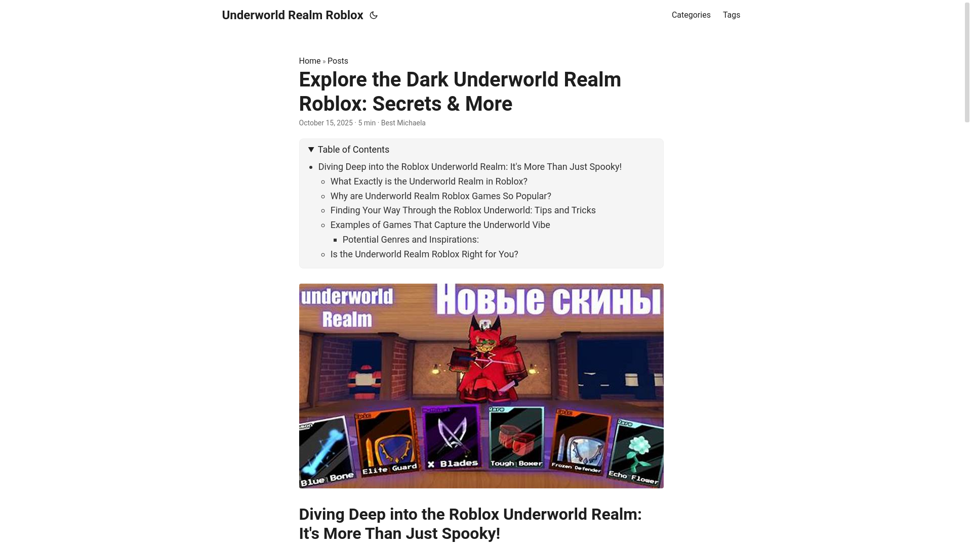 website screenshot of https://underworld-realm-roblox.pages.dev/