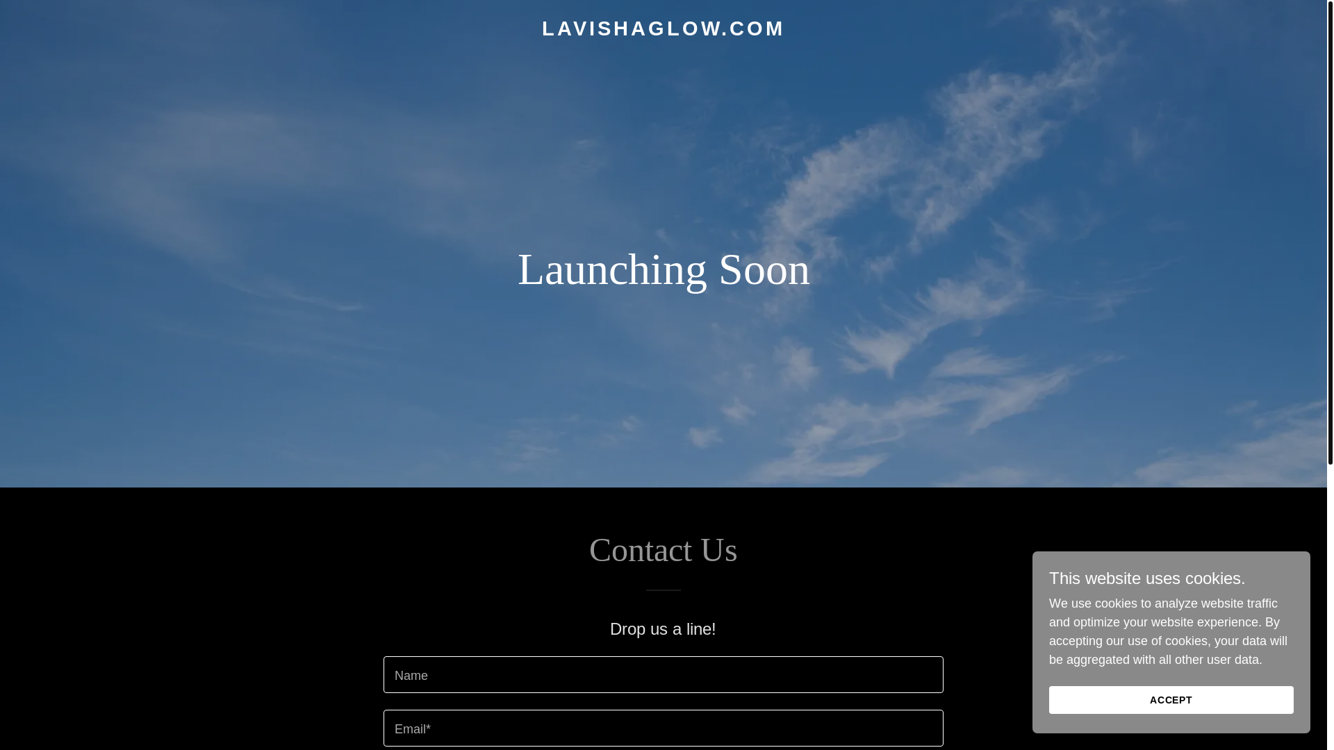 website screenshot of https://lavishaglow.com/