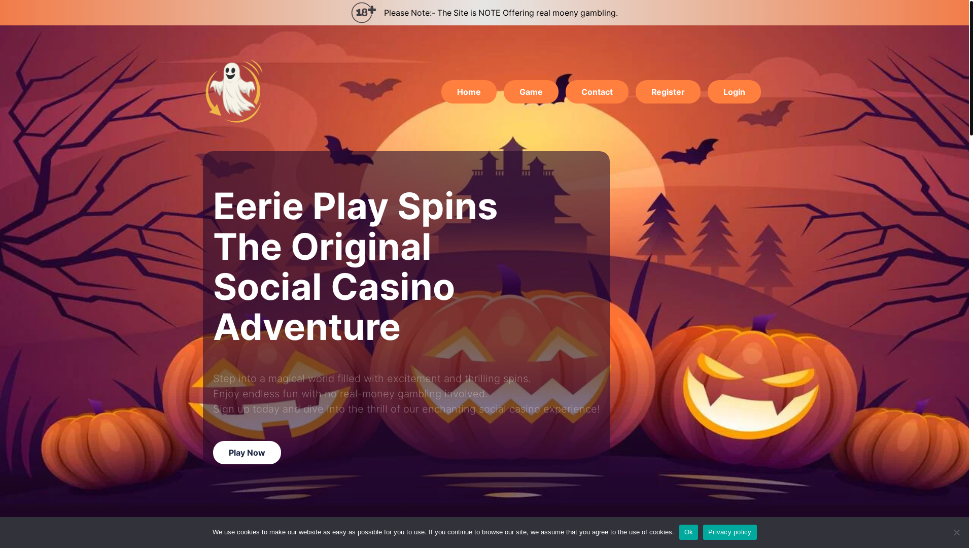 website screenshot of https://eerieplayspins.com/